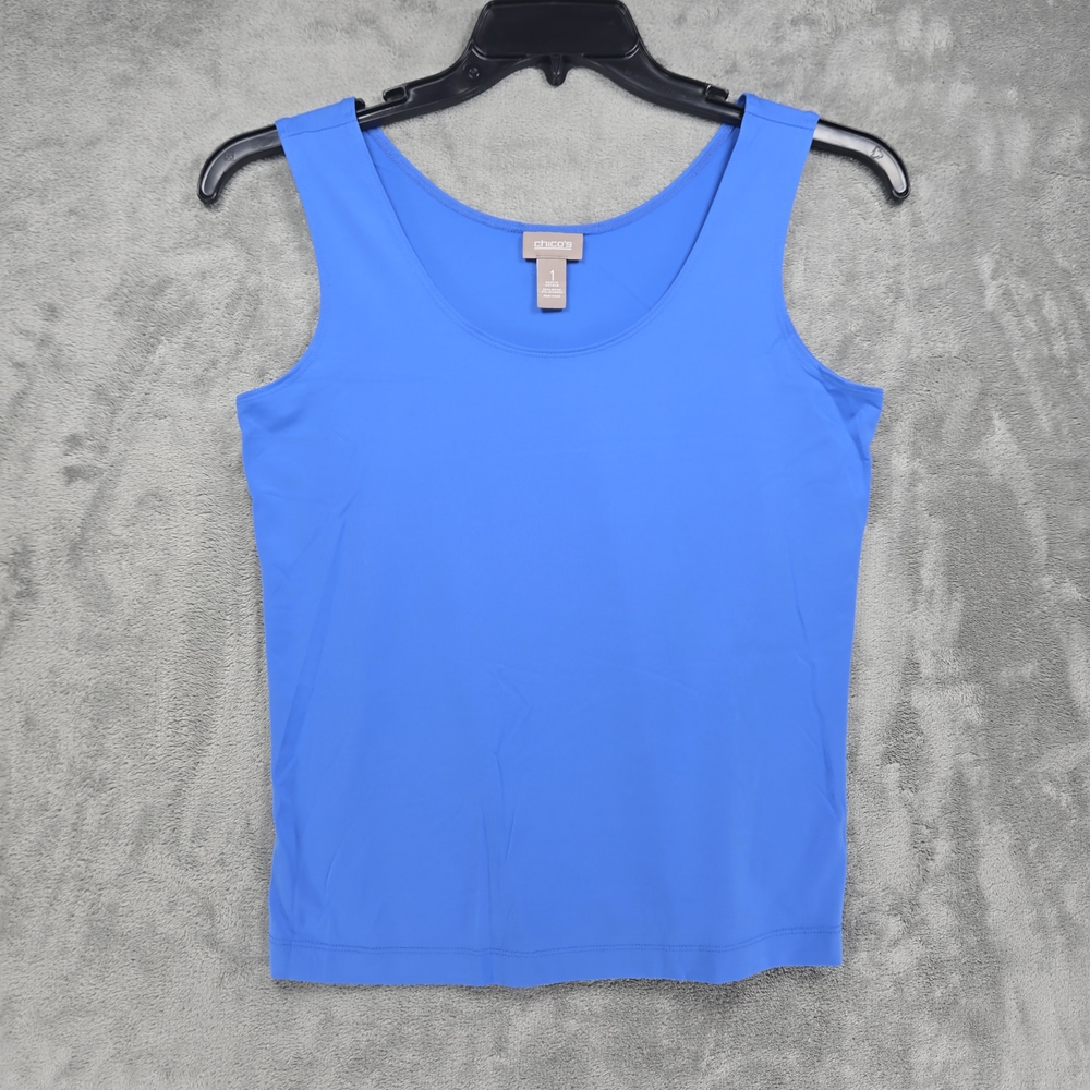 Chico's Women's Vibrant Blue Tank Top SZ 1 EUC